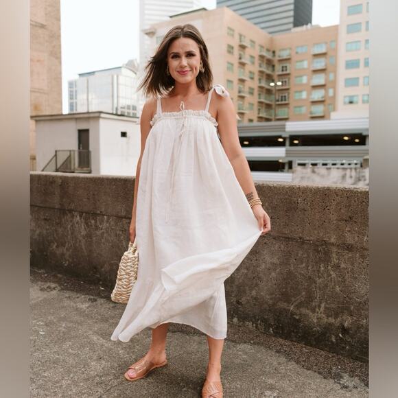 Show Me Your Mumu Angel Maxi Dress Womens Size White Dress beach Bridal XL - Picture 14 of 16